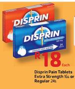 Disprin Pain Tablets Extra Strength-16's Or Regular-24's Each