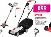 Ryobi 1200W Plus 300W Electric Lawnmower Combo-Per Combo