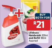  Lifebouy Handwash-200ml And Refill-180ml