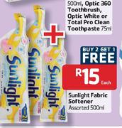  Sunlight Fabric Softener Assorted-500ml Each