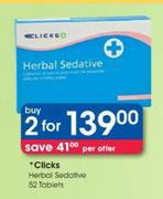 Clicks Herbal Sedative-2x52 Tablets