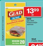 Glad Zip Seal Toebroodjiesakkies-20's