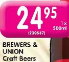 Brewers & Union Craft Beers-1 x 500ml