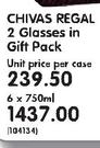Chivas Regal 2 Glasses In Gift Pack-6 x 750ml