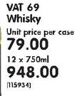 Vat 69 Whisky-12 x 750ml