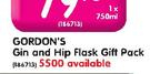 Gordon's Gin And Hip Flask Gift Pack-1 x 750ml