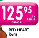 Red Heart Rum-1 x 750ml