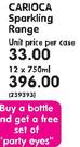 Carioca Sparkling Range -12 X 750ml