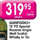 Glenfiddich 12 Yo Special Reserve Single Malt Scotch Whisky In Tin-1 x 750ml
