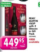 Remy Martin Vsop With 2 Glasses In Gift Pack-1 x 750ml