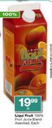 Liqui Fruit 100% Fruit Juice Blend Assorted, Each-2 Ltr