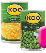 Koo Garden Peas/Sweetcorn-410/415G