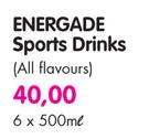 Energade Sports Drinks(All Flavours)-6x500Ml