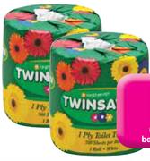 Twinsaver Toilet Rolls(1-Ply Wrapped)