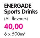 Energade Sport Drinks (All Flavours)-6 x 500ml