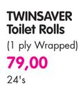 Twinsaver Toilet Rolls(1 Ply Wrapped)-24's