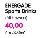 Energade Sports Drinks(All Flavours)-6x500Ml