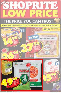 Shoprite Gauteng : Low Prices Always (24 Feb - 9 Mar 2014), page 1
