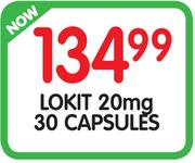 Lokit 20mg Capsules - 30's