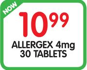 Allergex 4mg Tablets - 30's
