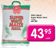 First Value Super Maize Meal(No Vat)-12.5Kg Each
