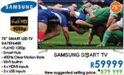 Samsung 75" Smart LED TV UA75F6400