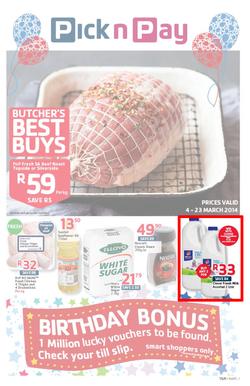 Pick N Pay Eastern Cape : Birthday (4 Mar - 23 Mar 2014), page 1