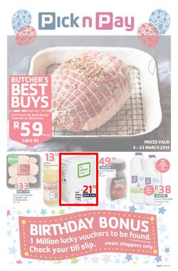 Pick N Pay Inland : Birthday (4 Mar - 23 Mar 2014), page 1