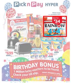 Pick N Pay Hyper EC : Birthday (4 Mar - 23 Mar 2014), page 1