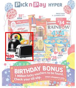 Pick N Pay Hyper EC : Birthday (4 Mar - 23 Mar 2014), page 1