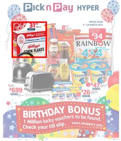 Pick N Pay Hyper EC : Birthday (4 Mar - 23 Mar 2014), page 1