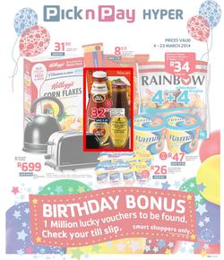 Pick N Pay Hyper KZN : Birthday (4 Mar - 23 Mar 2014), page 1
