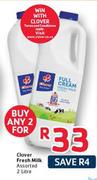 Clover Fresh Milk-2 x 2Ltr