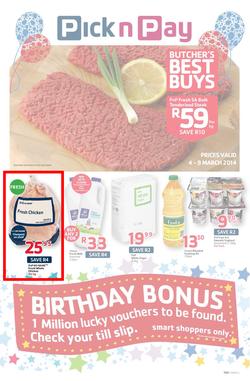 Pick N Pay Western Cape : Birthday (4 Mar - 9 Mar 2014), page 1