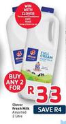 Clover Fresh Milk-2 x 2Ltr