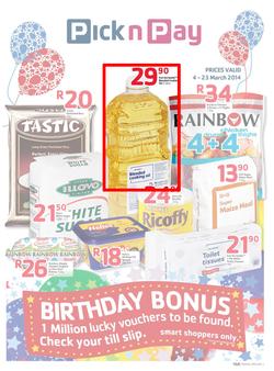 Pick N Pay KZN : (4 Mar - 23 Mar 2014), page 1