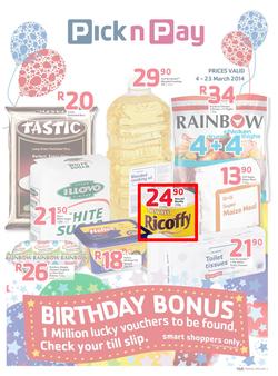 Pick N Pay KZN : (4 Mar - 23 Mar 2014), page 1