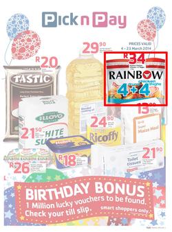 Pick N Pay KZN : (4 Mar - 23 Mar 2014), page 1