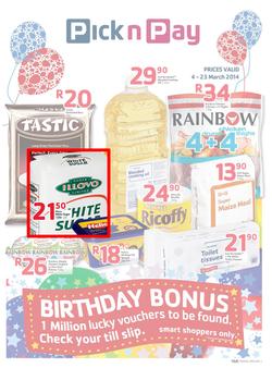 Pick N Pay KZN : (4 Mar - 23 Mar 2014), page 1
