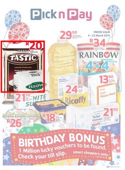 Pick N Pay KZN : (4 Mar - 23 Mar 2014), page 1