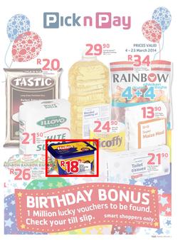 Pick N Pay KZN : (4 Mar - 23 Mar 2014), page 1