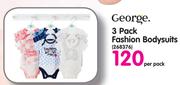 George 3 Pack Fashion Bodysuits-Per Pack
