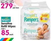 Pampers Sensitive Refill Wipes-336's