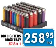 Bic Lighters Maxi Tray-50'sx1