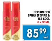 Revlon Deo Spray(F) Fire & Ice Cool-6x90ml
