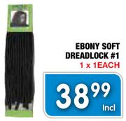 Ebony Soft Dreadlock#1-Each