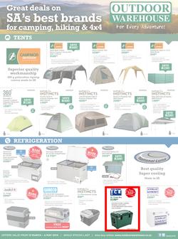 Outdoor Warehouse : Great Deals (13 Mar - 4 May 2014), page 1