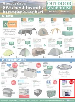 Outdoor Warehouse : Great Deals (13 Mar - 4 May 2014), page 1