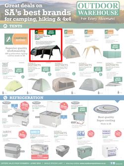 Outdoor Warehouse : Great Deals (13 Mar - 4 May 2014), page 1