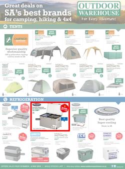 Outdoor Warehouse : Great Deals (13 Mar - 4 May 2014), page 1